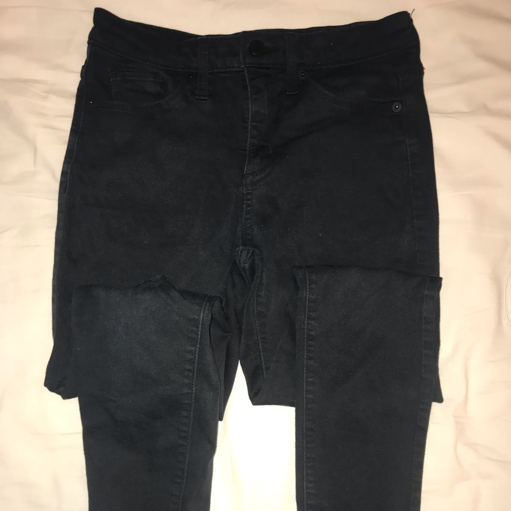 High rise skinny black jeans
